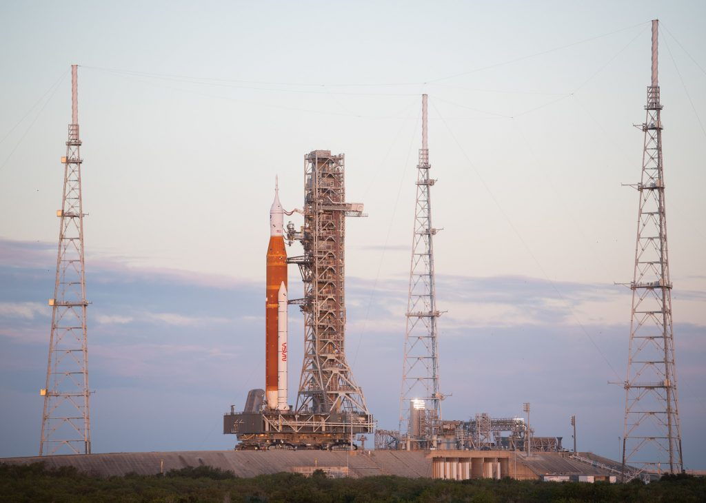 SLS on the launch pad