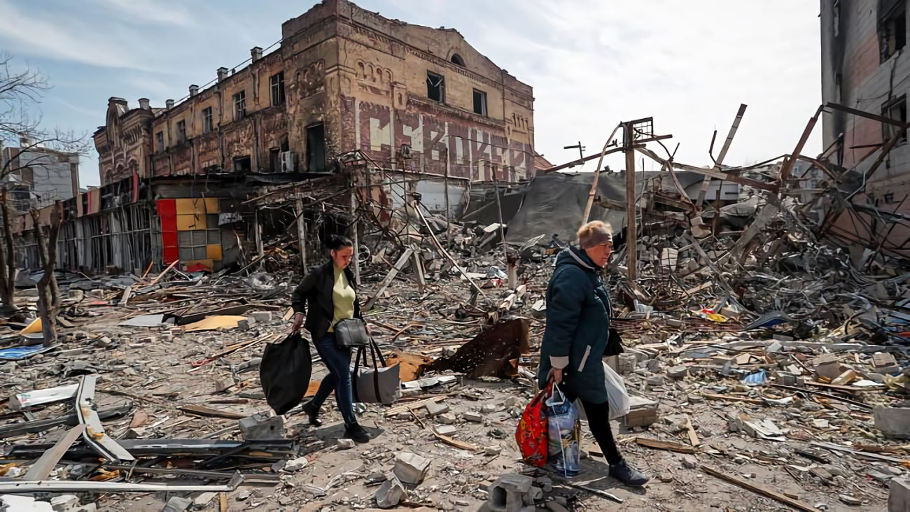 Mariupol in ruins